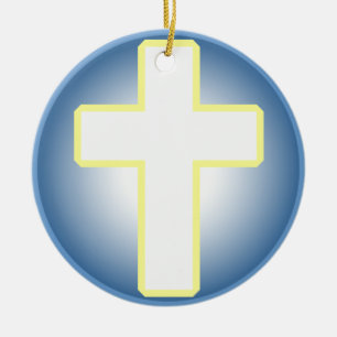 Christliches Kreuz Keramikornament