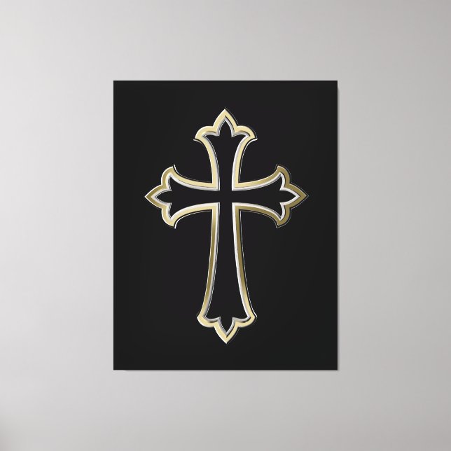 Christliches Kreuz Leinwanddruck (Vorderseite)