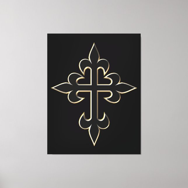 Christliches Kreuz Leinwanddruck (Vorderseite)