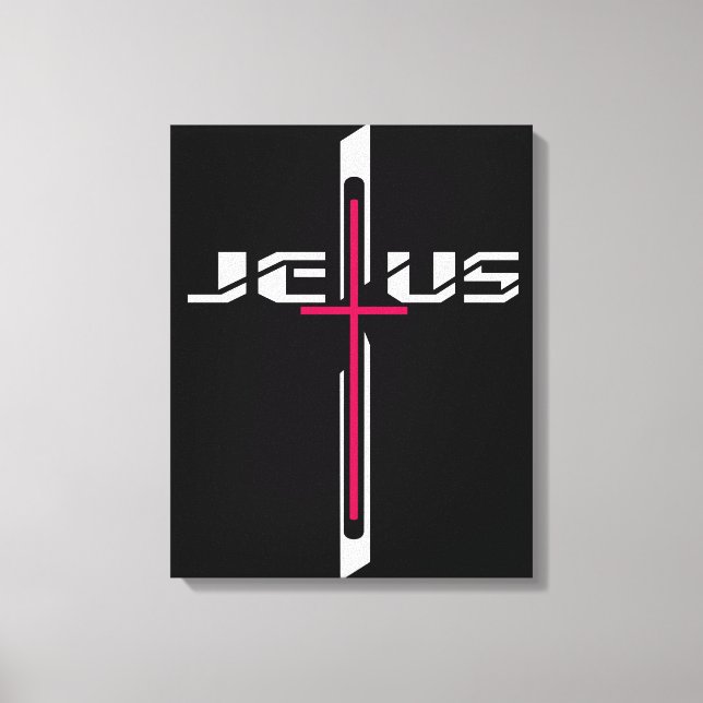 Christliches Kreuz Leinwanddruck (Vorderseite)