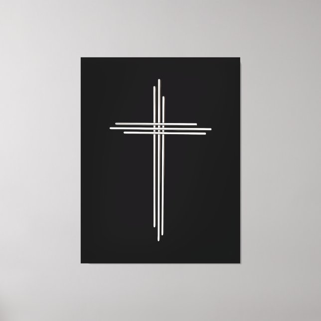 Christliches Kreuz Leinwanddruck (Vorderseite)