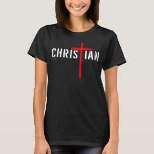Christliches Kreuz Luke 1427 Glaube an Männer Frau T-Shirt