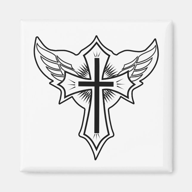 Christliches Kreuz Magnet (Vorne)