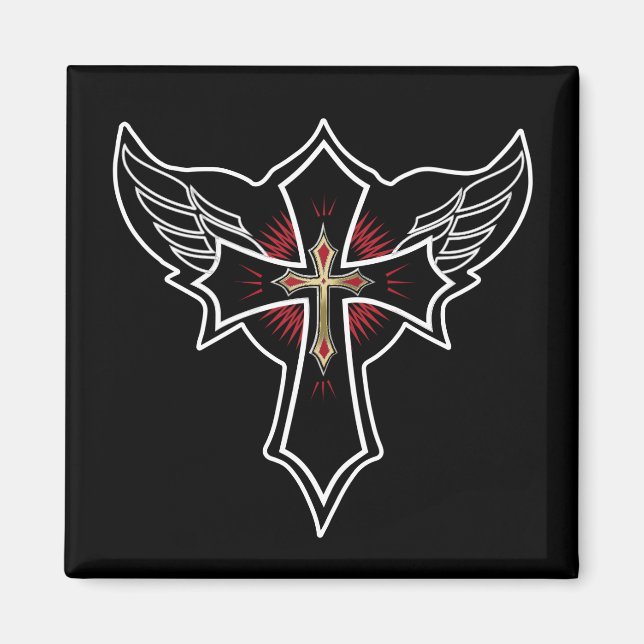 Christliches Kreuz Magnet (Vorne)