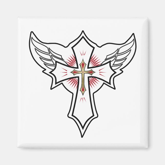 Christliches Kreuz Magnet (Vorne)