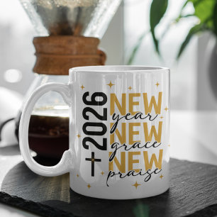 Christliches Kreuz mit individuellem Bibelvers zum Kaffeetasse