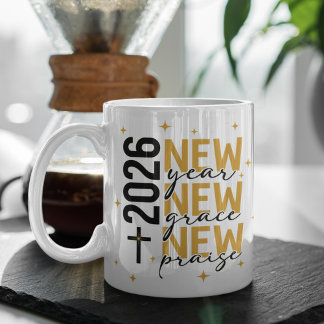 Christliches Kreuz mit individuellem Bibelvers zum Kaffeetasse