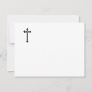 Christliches Kreuz Mitteilungskarte