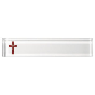 Christliches Kreuz Namensplakette