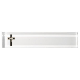 Christliches Kreuz Namensplakette