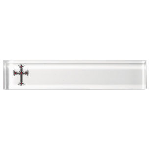 Christliches Kreuz Namensplakette