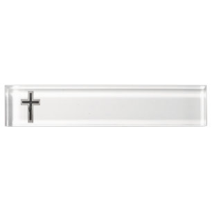 Christliches Kreuz Namensplakette