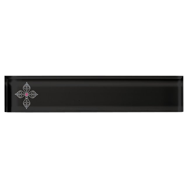Christliches Kreuz Namensplakette (Vorderseite)