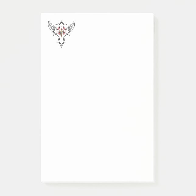 Christliches Kreuz Post-it Klebezettel (Vorderseite)