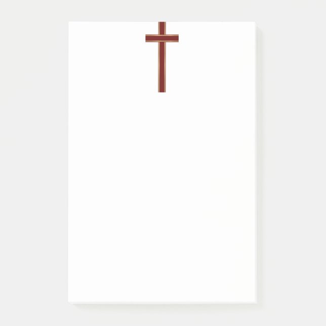 Christliches Kreuz Post-it Klebezettel (Vorderseite)