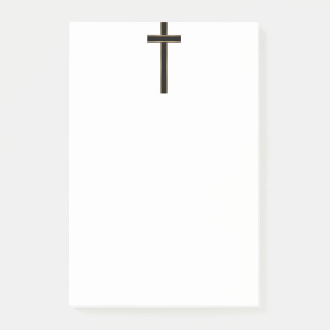 Christliches Kreuz Post-it Klebezettel (Vorderseite)