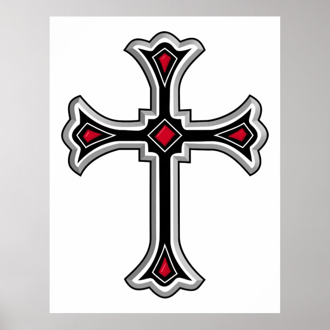 Christliches Kreuz Poster (Vorne)