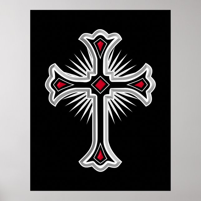 Christliches Kreuz Poster (Vorne)