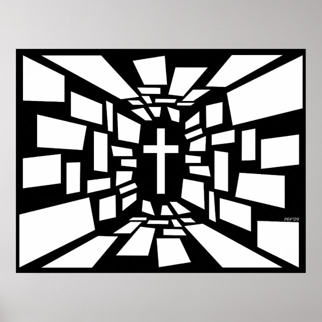 Christliches Kreuz Poster (Vorne)