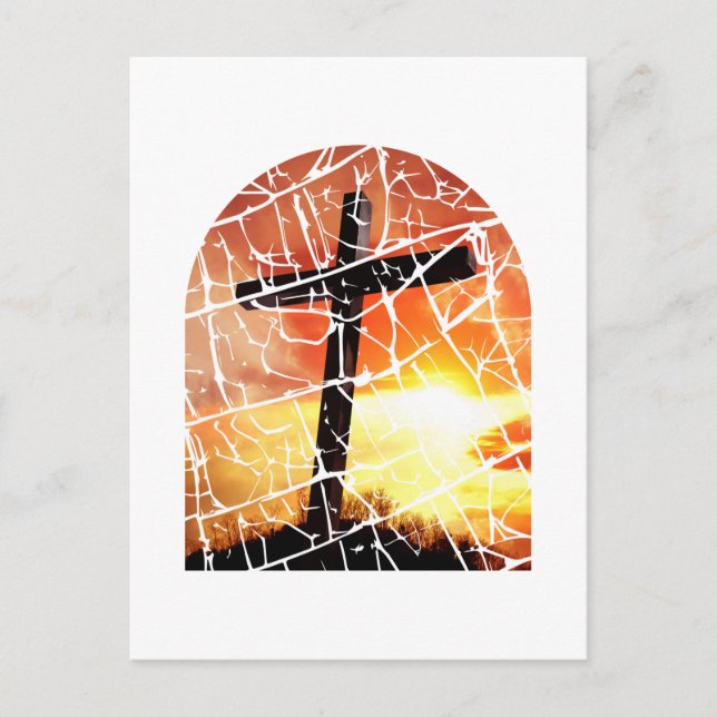 Christliches Kreuz Postkarte (Vorderseite)