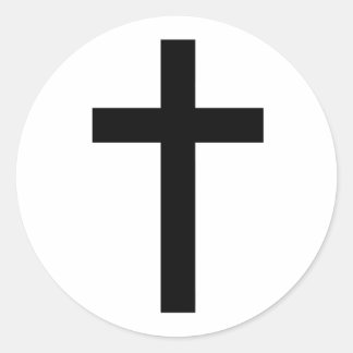 "CHRISTLICHES KREUZ " RUNDER AUFKLEBER