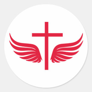 Christliches Kreuz Runder Aufkleber