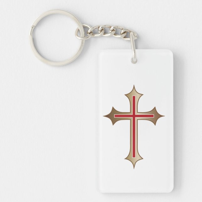 Christliches Kreuz Schlüsselanhänger (Vorderseite)