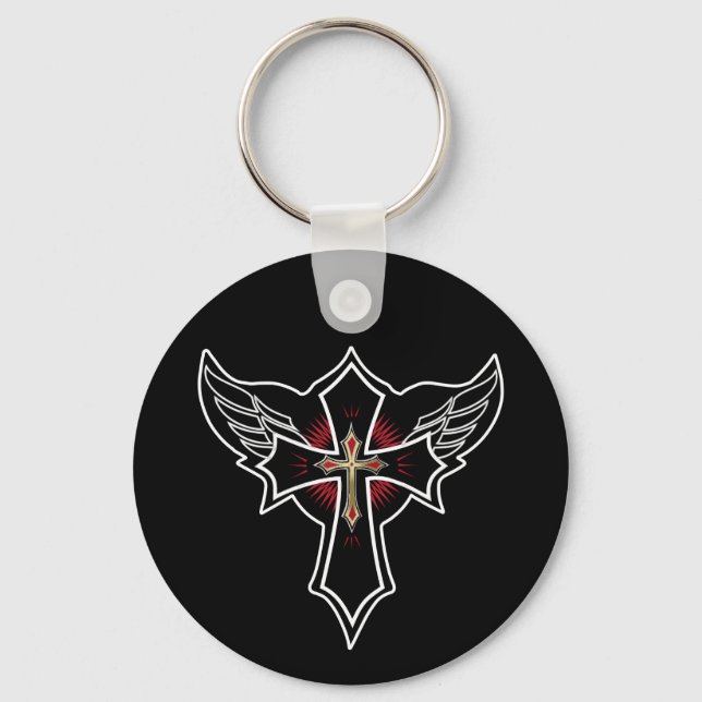 Christliches Kreuz Schlüsselanhänger (Vorderseite)
