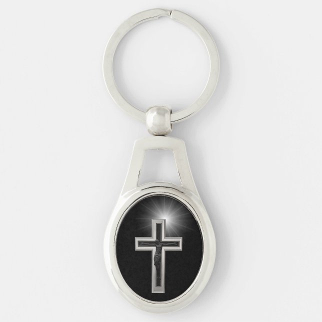 Christliches Kreuz Schlüsselanhänger (Vorderseite)