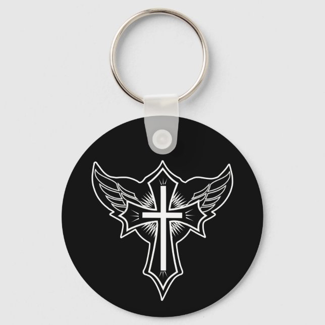 Christliches Kreuz Schlüsselanhänger (Vorderseite)