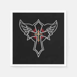 Christliches Kreuz Serviette