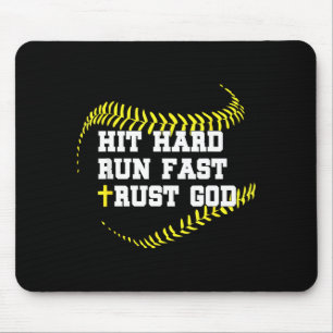 Christliches Kreuz Softball Hart Geschlagen Schnel Mousepad