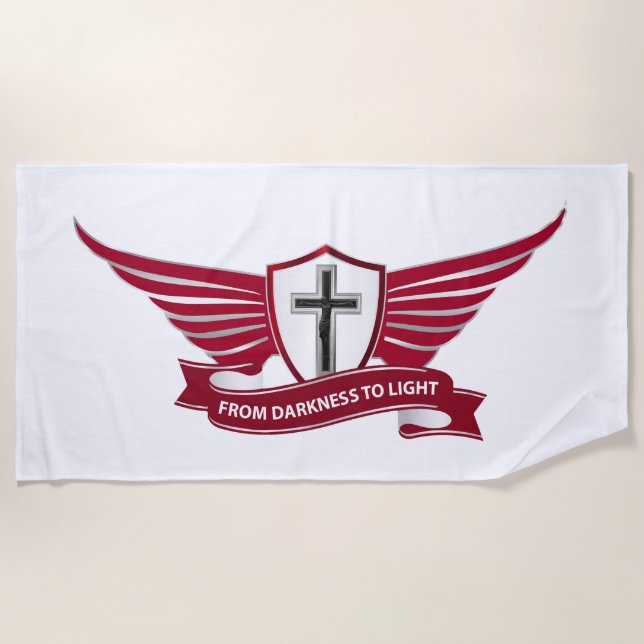 Christliches Kreuz Strandtuch (Vorderseite)