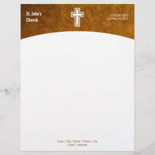 Christliches Kreuz Symbol Gold Briefkopf