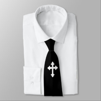 Christliches Kreuz-Symbol Weiß Krawatte