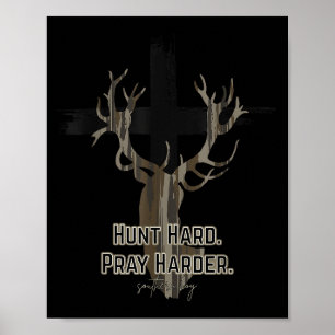 Christliches Kreuz Tarno Jagd Hartes Gebet Harter Poster