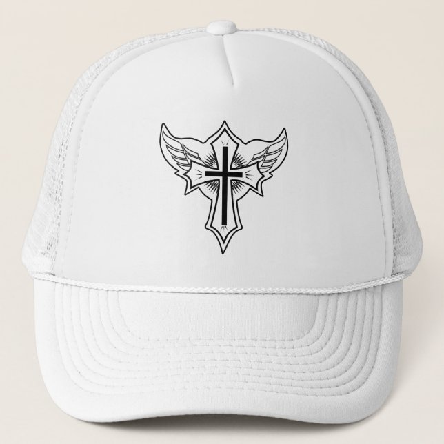 Christliches Kreuz Truckerkappe (Vorderseite)