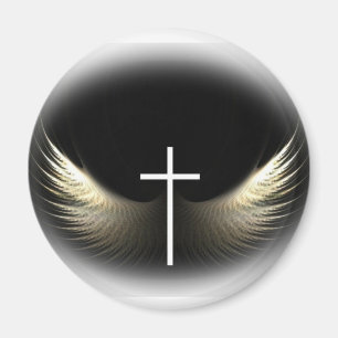 Christliches Kreuz und Heiliger Geist Magnet
