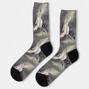 Christliches Kreuz-und-Krone-Symbol Socken