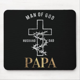 Christliches Kreuz Vatertag Papa Husnd Vater Gott Mousepad
