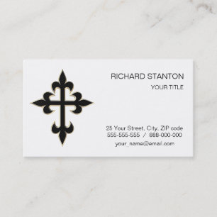 Christliches Kreuz Visitenkarte