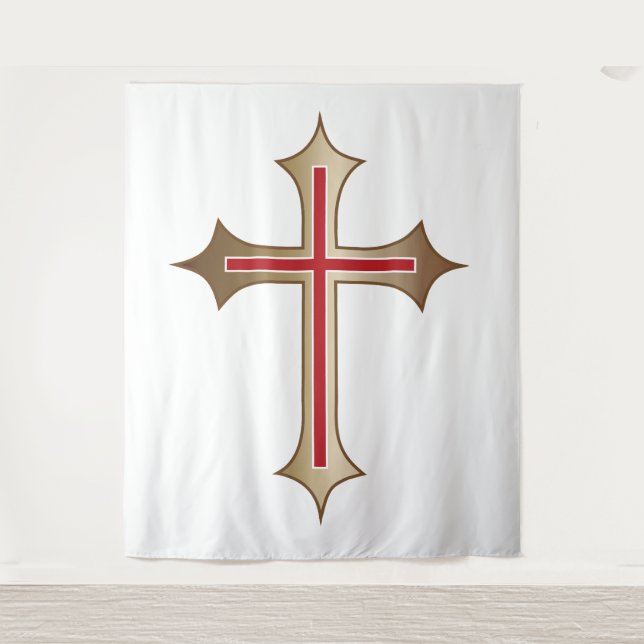 Christliches Kreuz Wandteppich (Vorderseite)