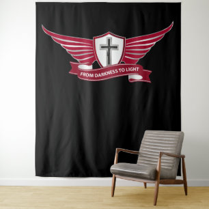 Christliches Kreuz Wandteppich