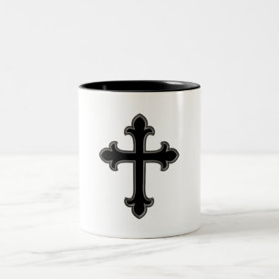 Christliches Kreuz Zweifarbige Tasse