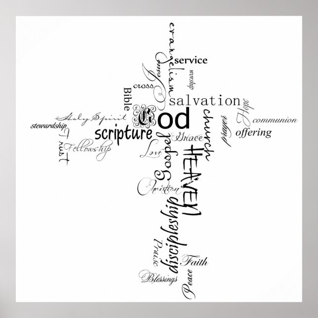 Christliches Kreuzplakat Poster (Vorne)