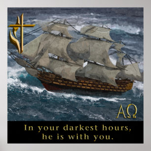 christliches Kreuzplakat Poster