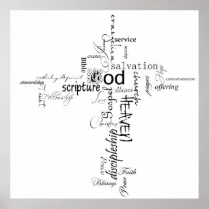 Christliches Kreuzposter Poster