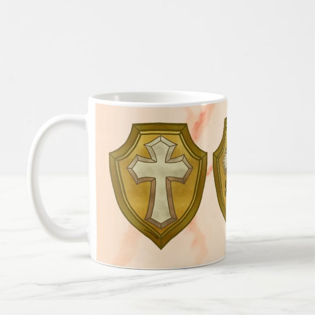Christliches Kreuzschild-Mokkatasse Kaffeetasse (Links)