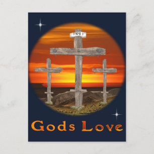 Christliches Kunstposter Calvary Postkarte