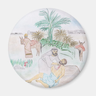 Christliches Kunstwerk Das gute Samariter Magnet